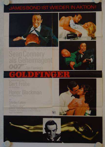 James Bond 007 - Goldfinger originales deutsches Filmplakat (R67)
